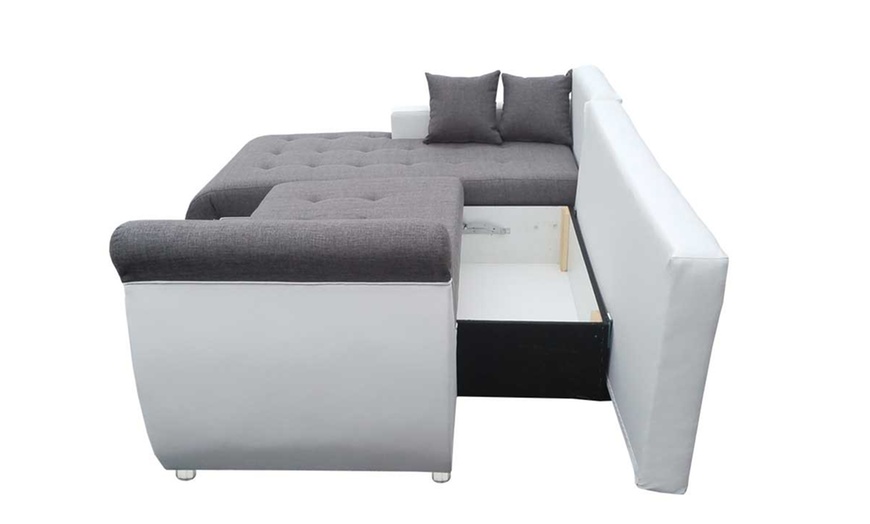 Image 11: Four-Seater Sofa Bed with Storage