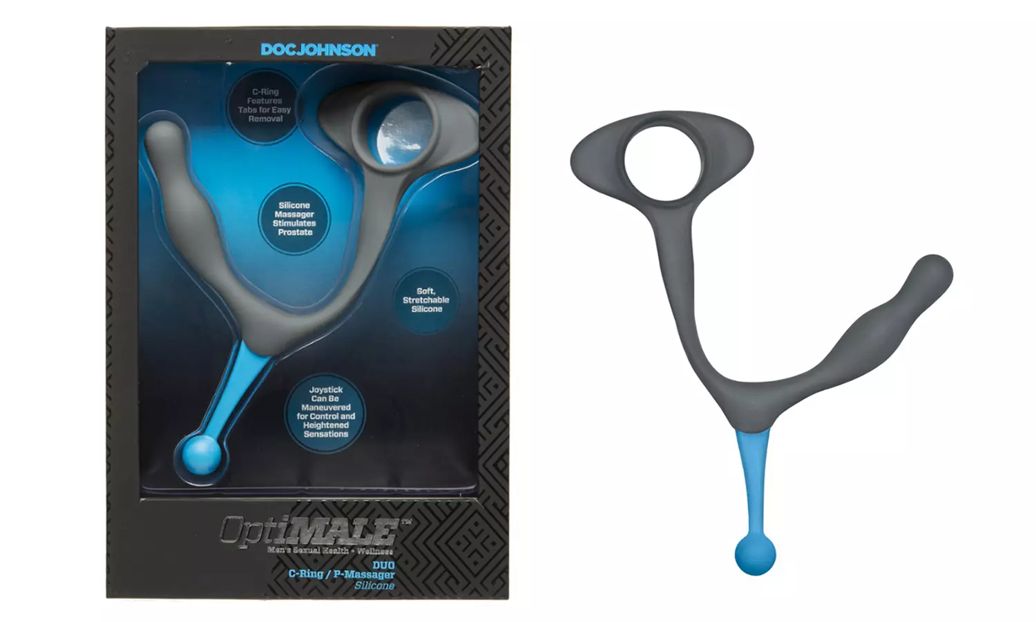 Doc Johnson OptiMALE DUO C-Ring and P-Massager - Primary Image