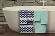 6-Piece 100% Egyptian Cotton Solid and Chevron Towel Set - Second Medium