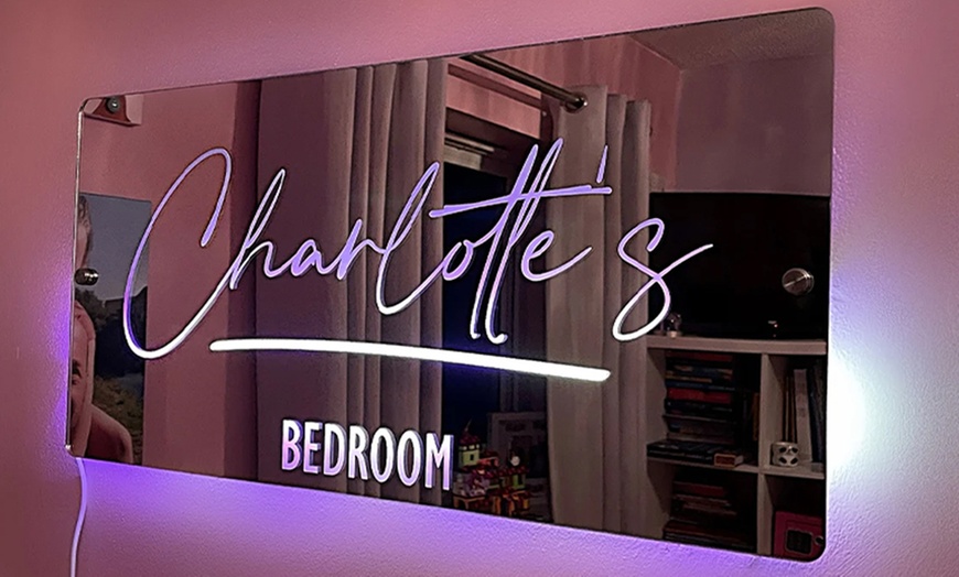 Image 1: Custom Mirror Sign from Justyling