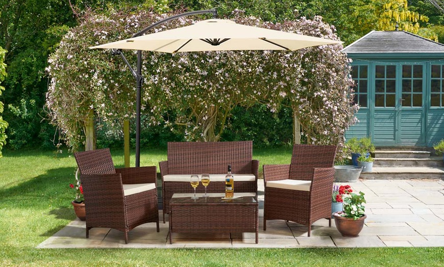 Image 4: St Lucia Four-Piece Rattan Set