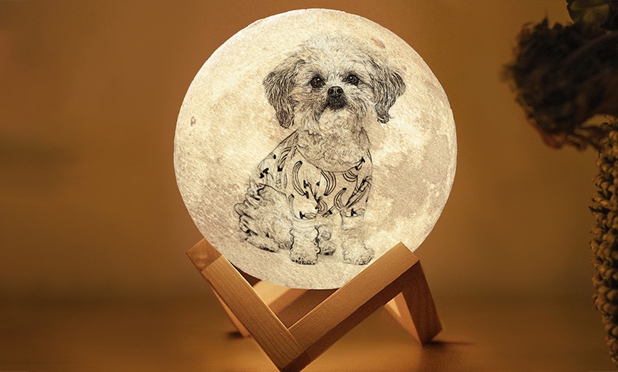 Image 2: Illuminate Your Space with Custom Moon Lamps with One or Two Pieces