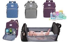 Foldable Mommy Backpack with Bed