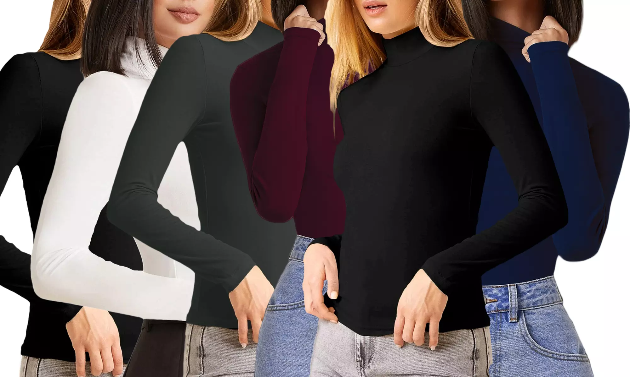 3 o 6 lupetti felpati da donna, disponibili in 5 colori e 2 misure - Primary Image