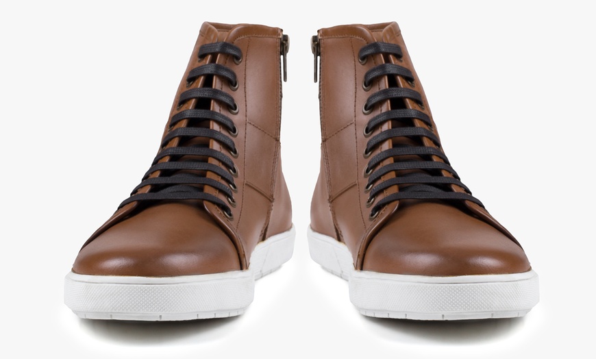 Image 3: Redfoot Men's Leather High Tops