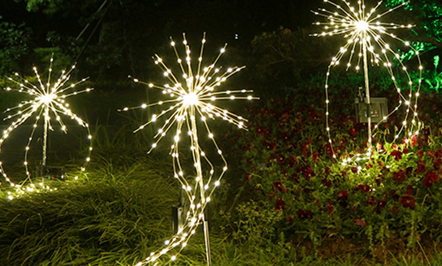 Image 3: Copper Wire Solar Fireworks Ground Light