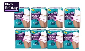 Up to Eight Packs of Always Discreet Women’s Incontinence Underwear