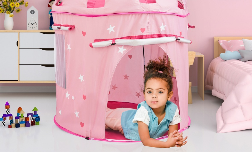 Image 3: Kids' Pop-Up Castle Play Tent