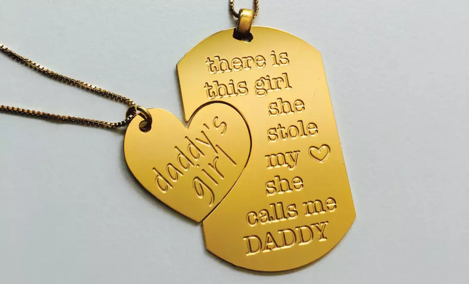 Custom Father and Daughter Pendants from JewelryuDesign - Primary Image