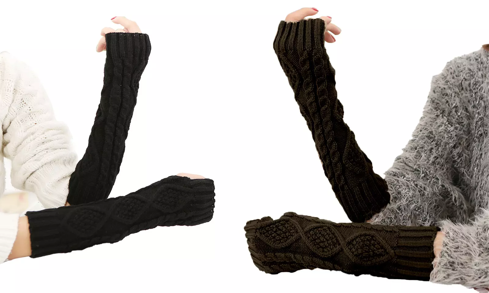 Up to Four Pairs of Soft and Stretchy Arm Warmers