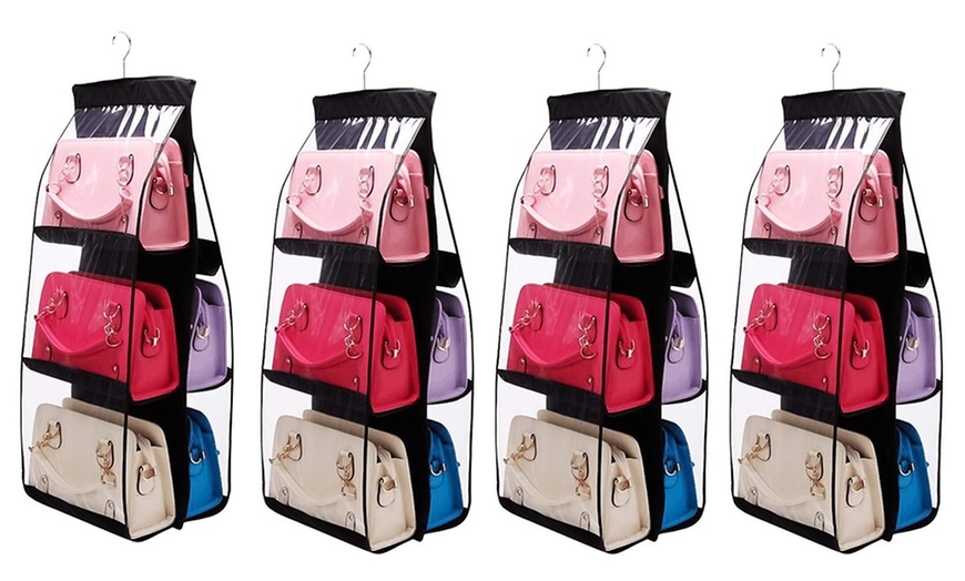 Image 5: Six-Pocket Handbag Storage Bag