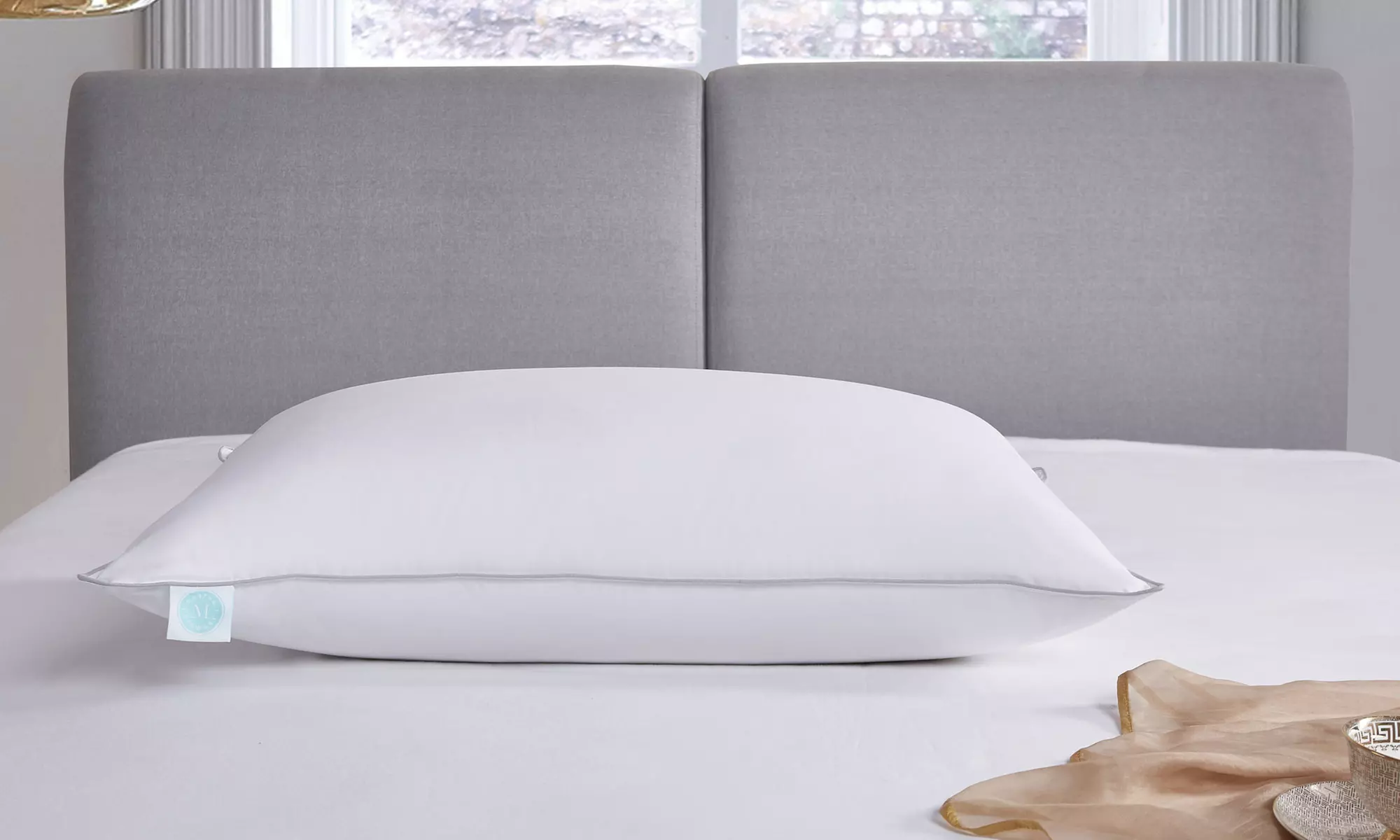 Martha Stewart 100% Cotton White Down Bed Pillow - Primary Image