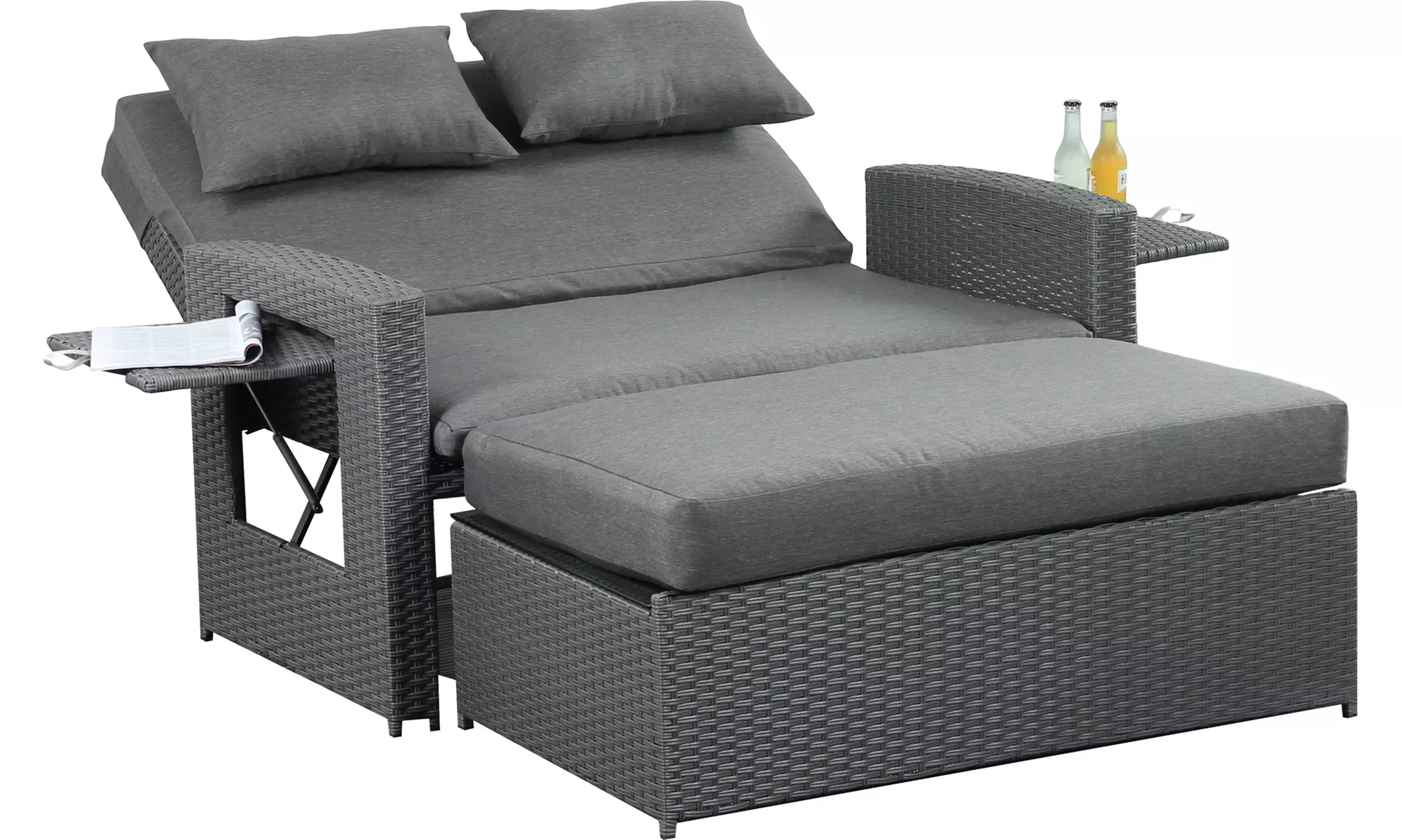 Oasis Two-Seater Rattan Sun Lounger Daybed