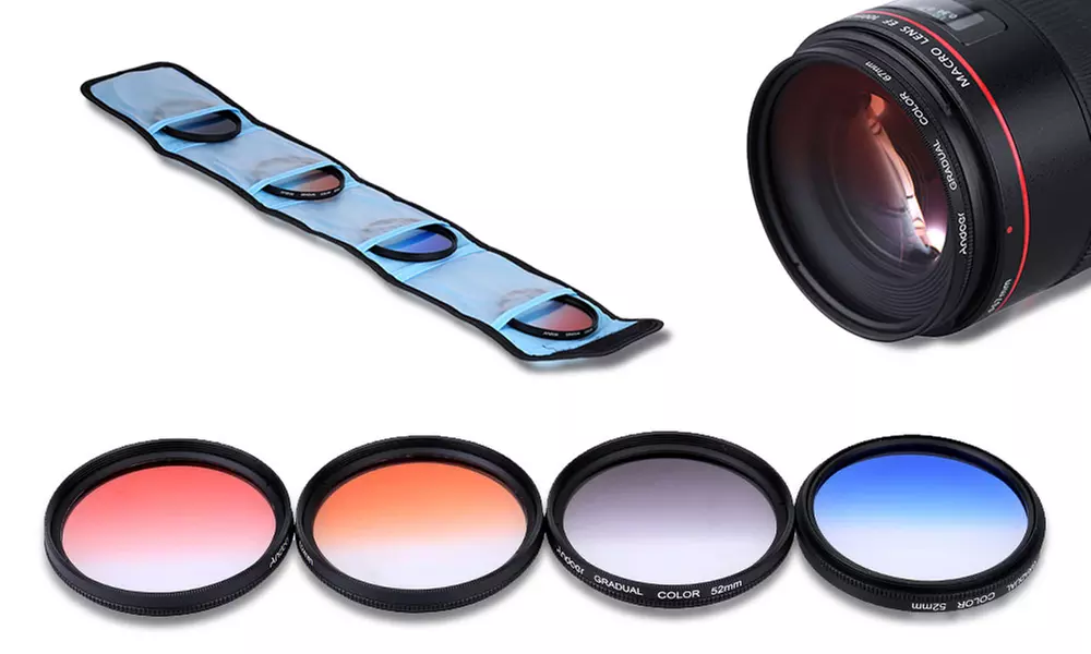 1x oder 2x 4er-Set Filter für Spiegelreflexkameras inkl. Tragetasche, 52 mm oder 58 mm groß - Primary Image