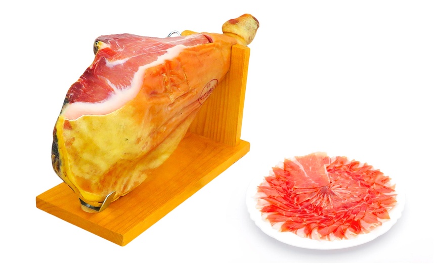 Image 1: 6kg Serrano Ham with Holder