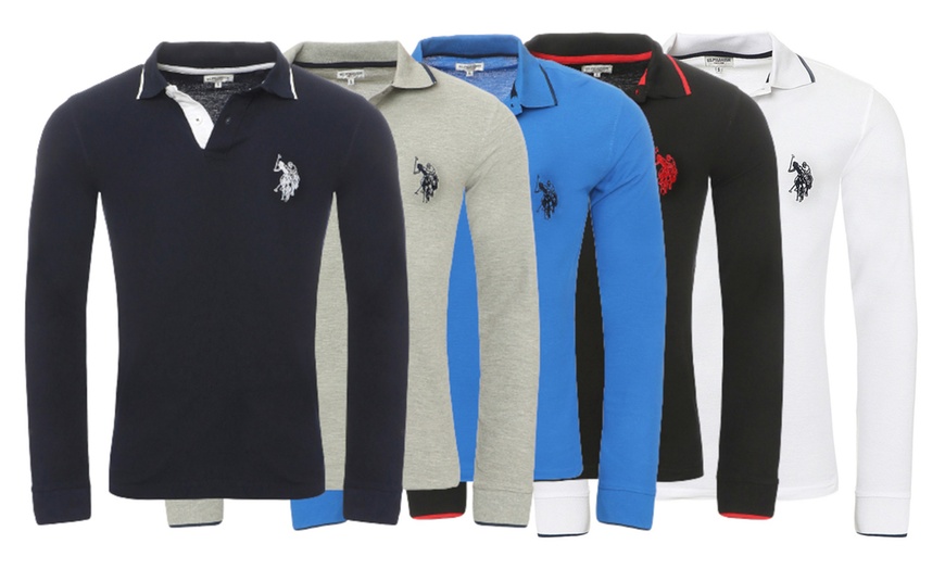 Image 1: U.S. Polo Assn ​langärmliges Poloshirt für Herre