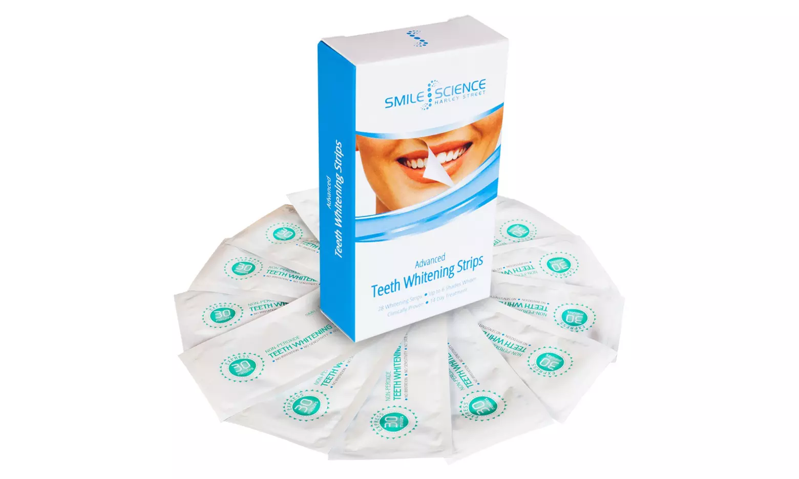 28 Smile Science Whitening Strips mit Gebrauchsanweisung inkl. - Primary Image