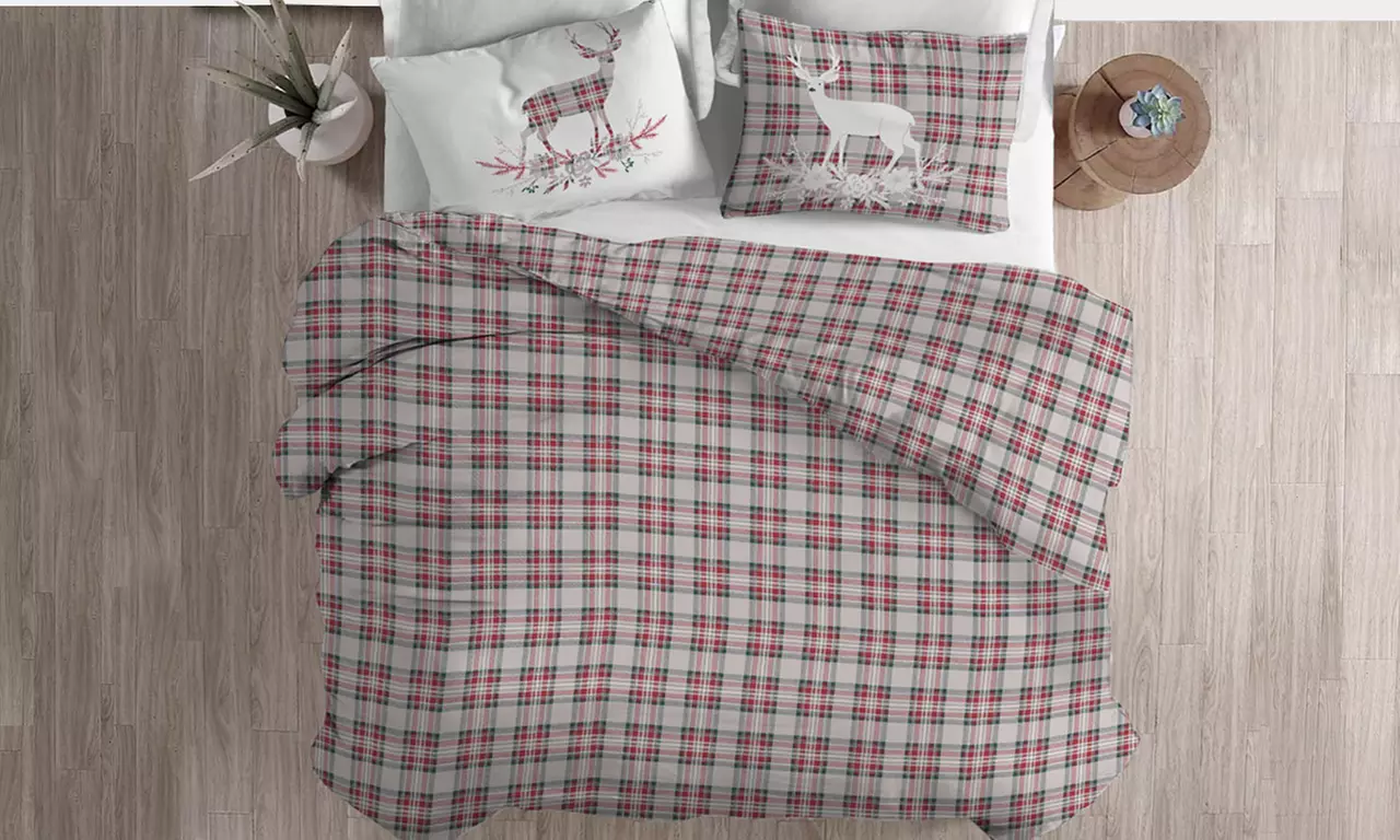 Copripiumino in flanella Fantasie invernali, natalizie, scozzesi