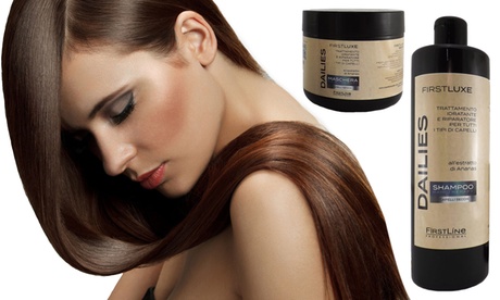 Shampoo e maschere professionali Firstline, disponibili in vari set