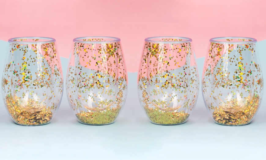 Image 2: Gold Glitter Prosecco Cups