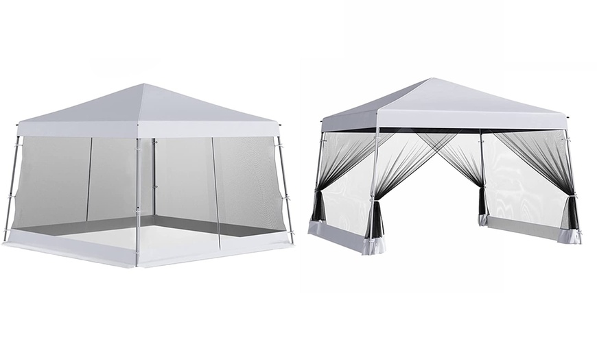 Image 2: Outsunny Outdoor Adjustable Pop-Up Gazebo Canopy 