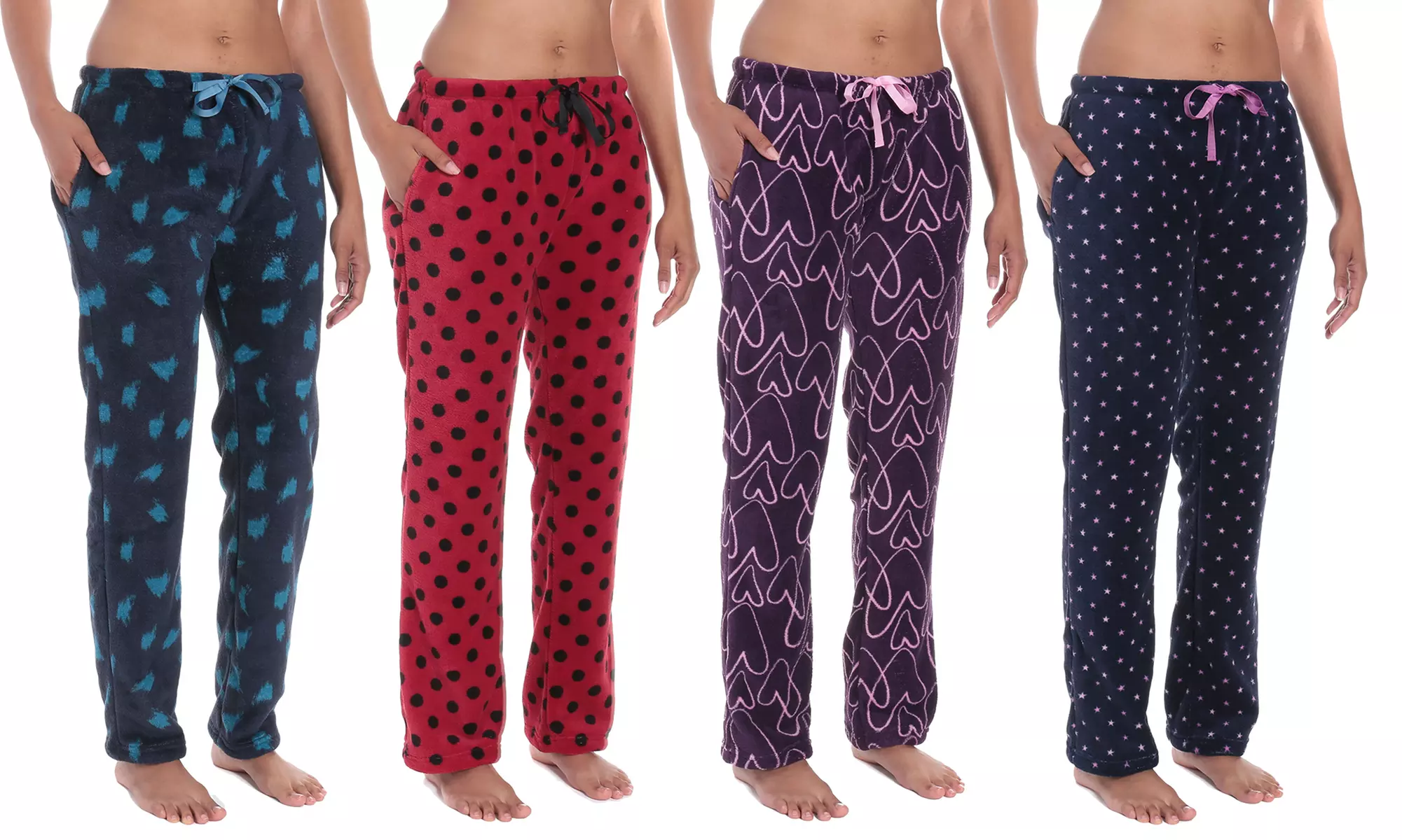 Noble Mount Women's Soft Plush Coral Fleece Sleep Pants - Primary Image