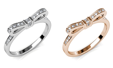 Bague ruban avec des cristaux Swarovski®
