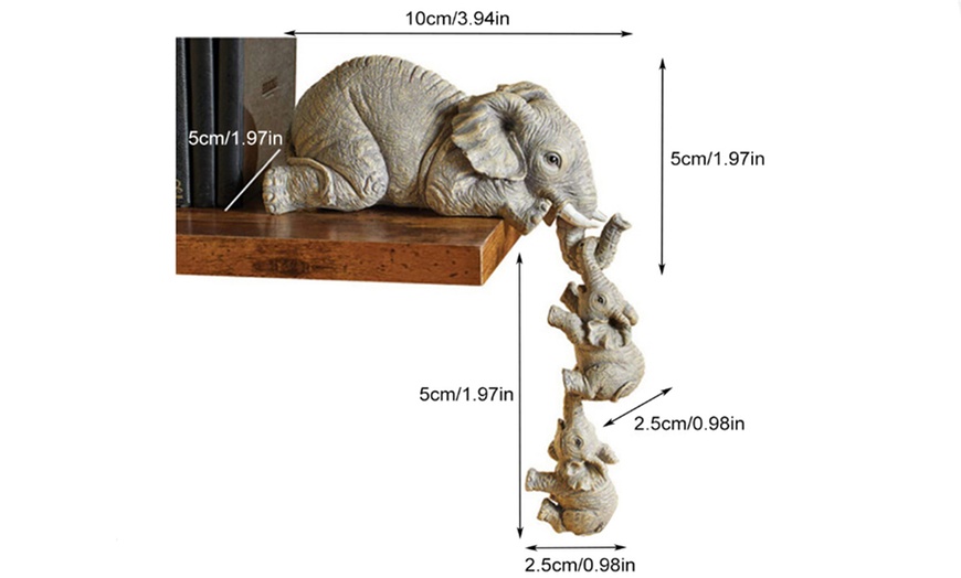 Image 6: One or Two Sets of Three Cute Elephant Figurines