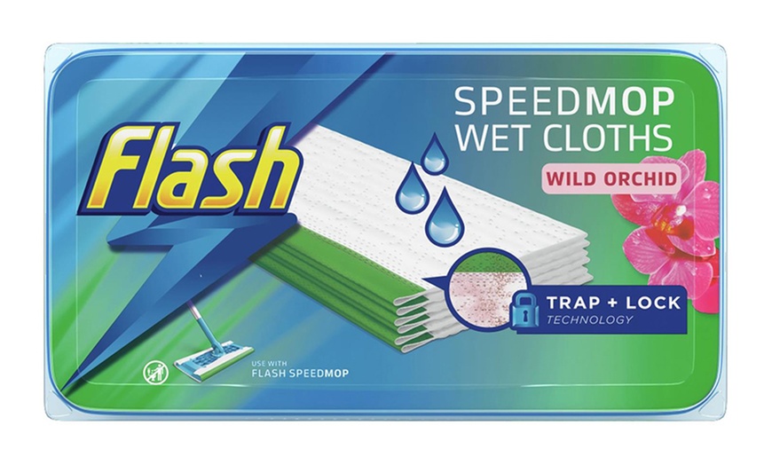 Image 3: 10-Pack of Flash Speed Mop Refill Pads Wild Orchid 24ct