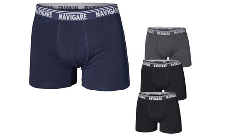 3 o 6 boxer Navigare da uomo in cotone elasticizzato, disponibili in vari colori e taglie