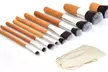 Set de 10 pinceaux à maquillages en bambou - Second Medium