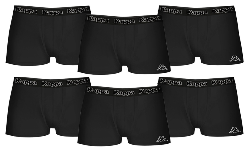 Image 4: Six-Pack of Kappa Black Boxers