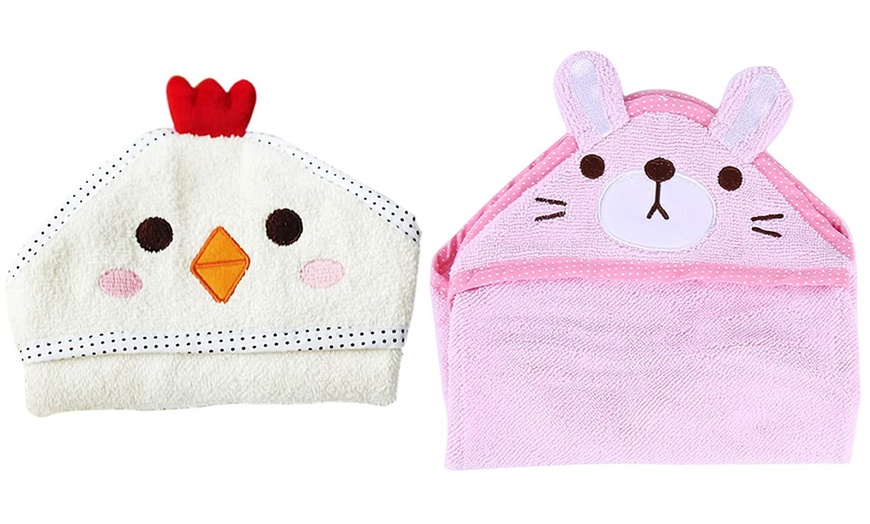 Image 18: Cartoon Hooded Towel for Pets