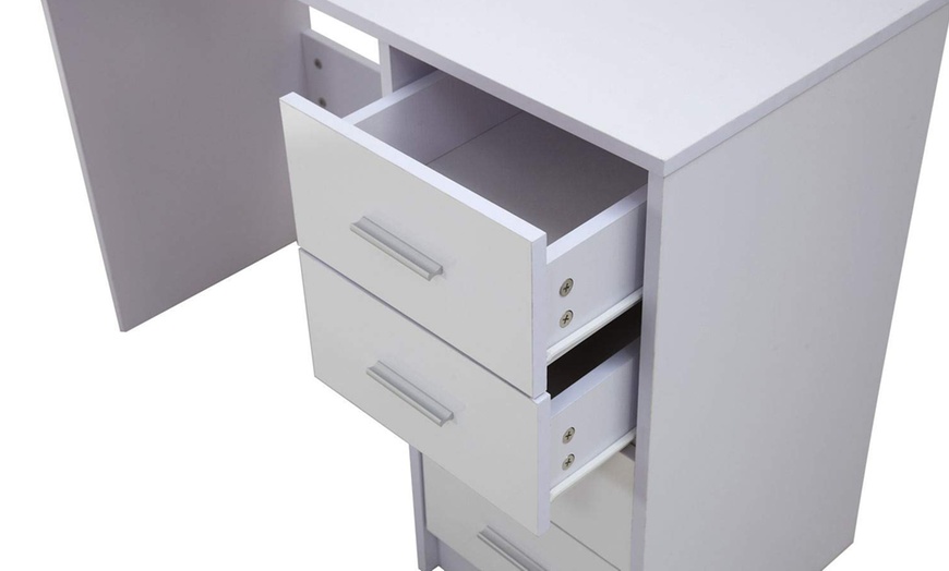 Image 4: Homcom High-Gloss PC Desk