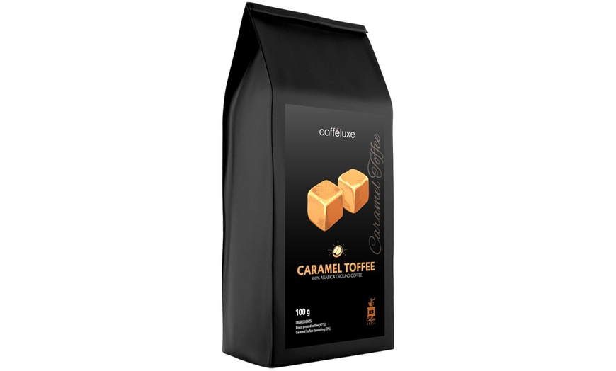 Image 8: Caffeluxe Six 100g bags Flavoured Ground Coffee Gift Set