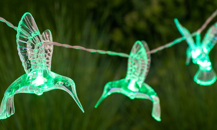 Image 4: Globrite Bird Solar String Lights