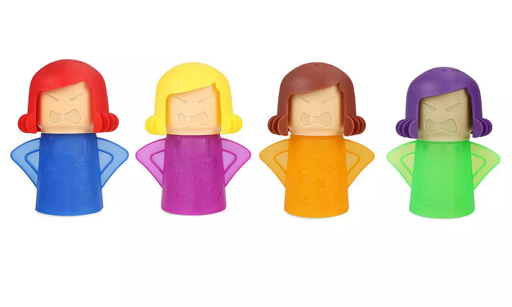 1, 2 ou 4 accessoires de nettoyage de micro-ondes "Angry mama" - Second Medium