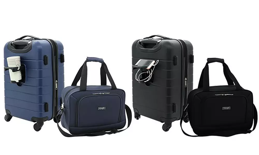 Wrangler El Dorado 20" Spinner Carry-On and 15" Boarding Tote Luggage Set (2-Piece) - Primary Image