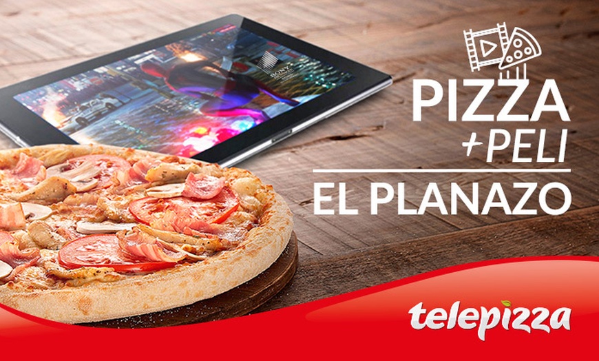 Image 1: Pizza y película