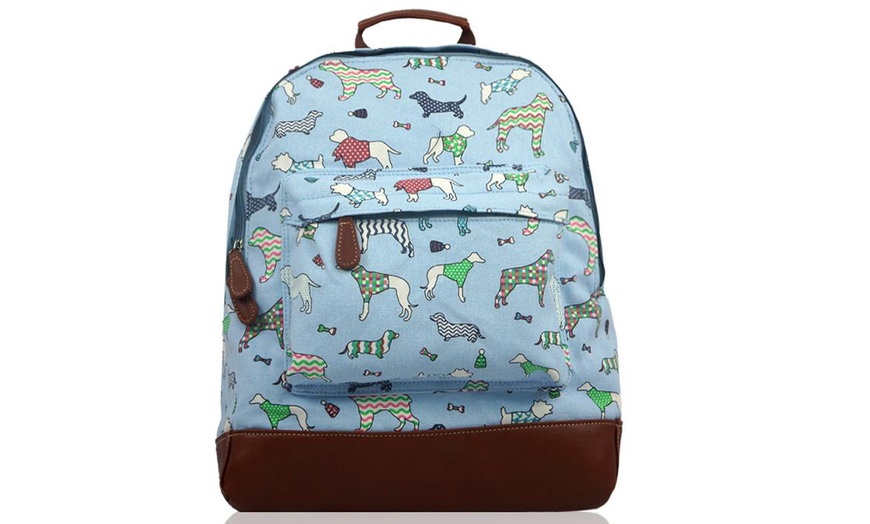 Image 10: Retro Canvas Backpack