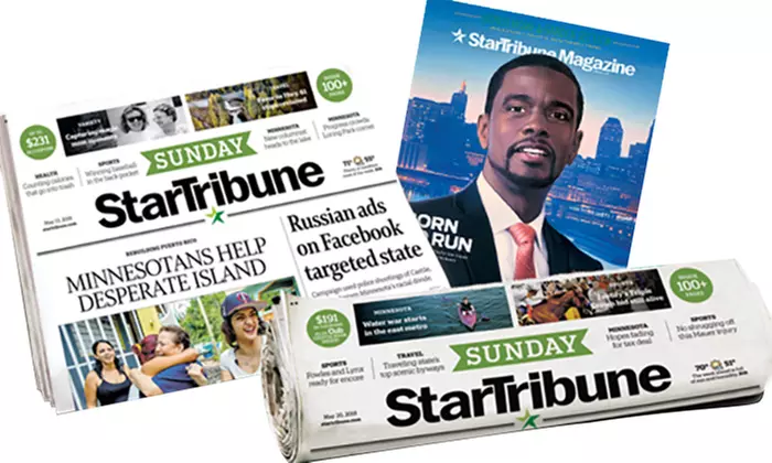 52 Weeks of Premium Sunday Subscription Home Delivery from Minneapolis Star Tribune(80%) - Primary Image
