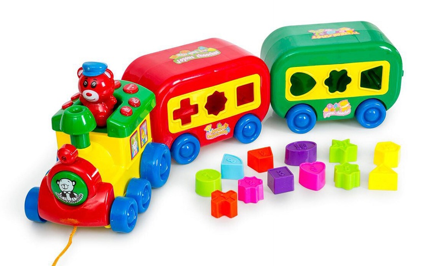 Image 3: Musical Puzzle Train Set - Educational Toy with Lights and Sounds