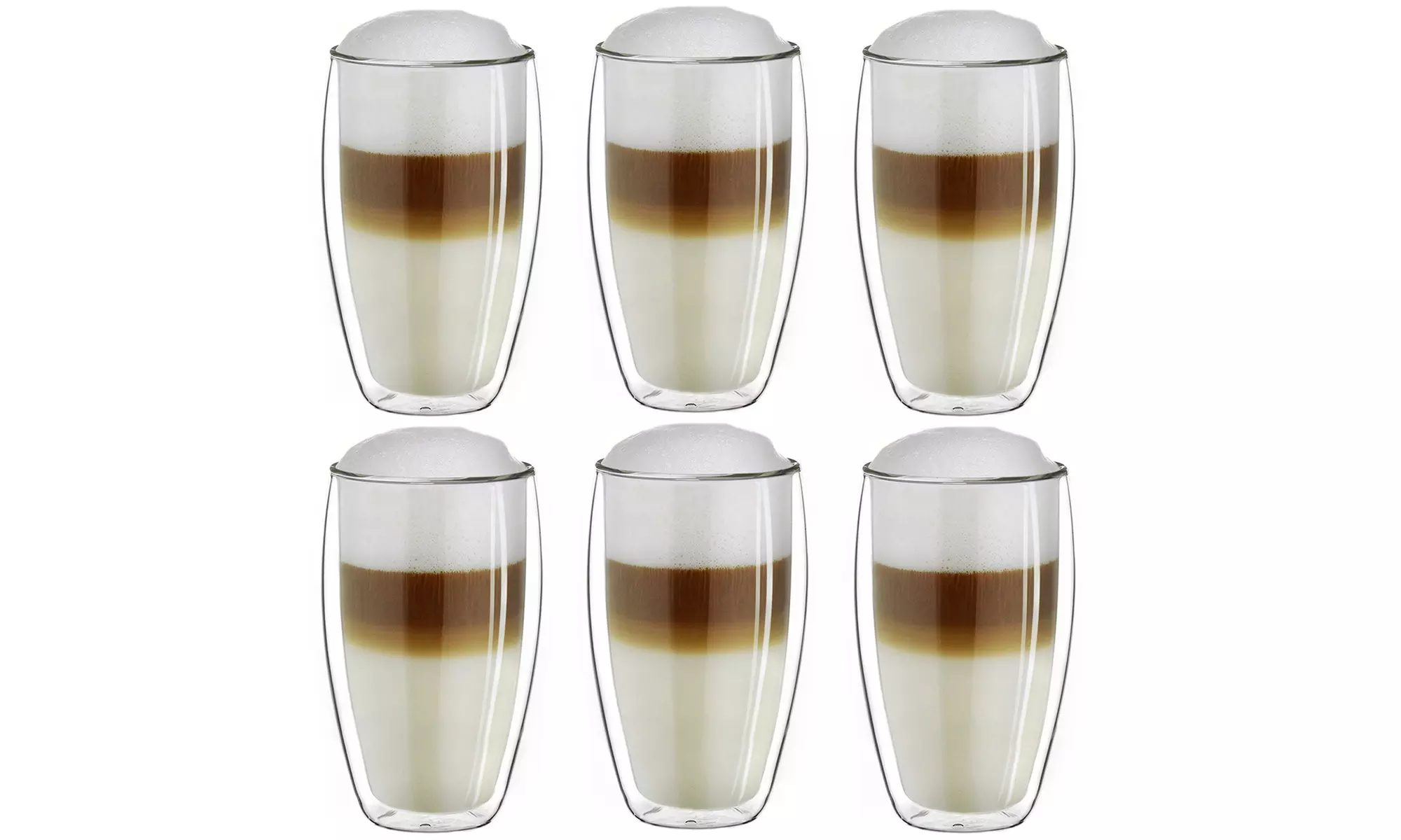 Geschenkdoos met 4 of 6 dubbelwandige glazen van het merk Creano