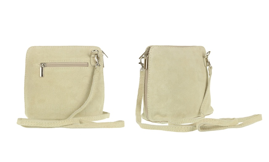 Image 3: Suede Leather Cross-Body Bag