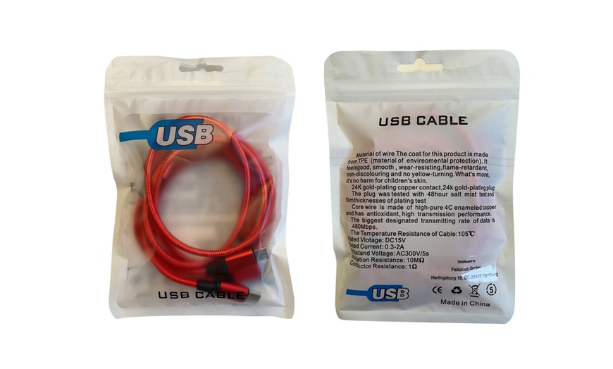 Image 10: 3-in-1 USB Charging Cable; Type C, Lightning and Micro-USB