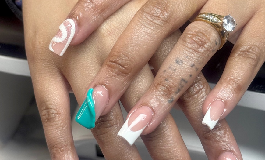Image 2: Choose From  Acrylic Nails Package, Acrylic Nails w/ Optional Design 