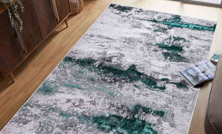 Image 5: Grunge Sprayed Textured Area Rug