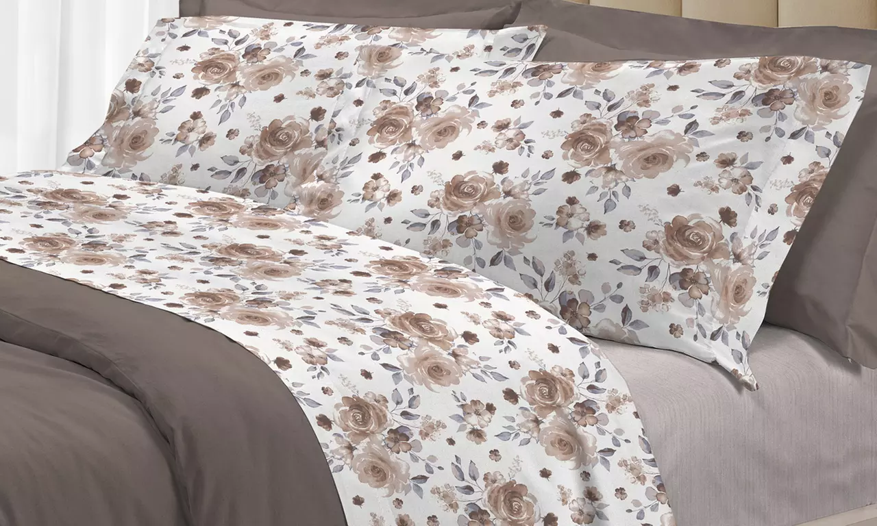 Completo di lenzuola in cotone Co. Ingros. Tex