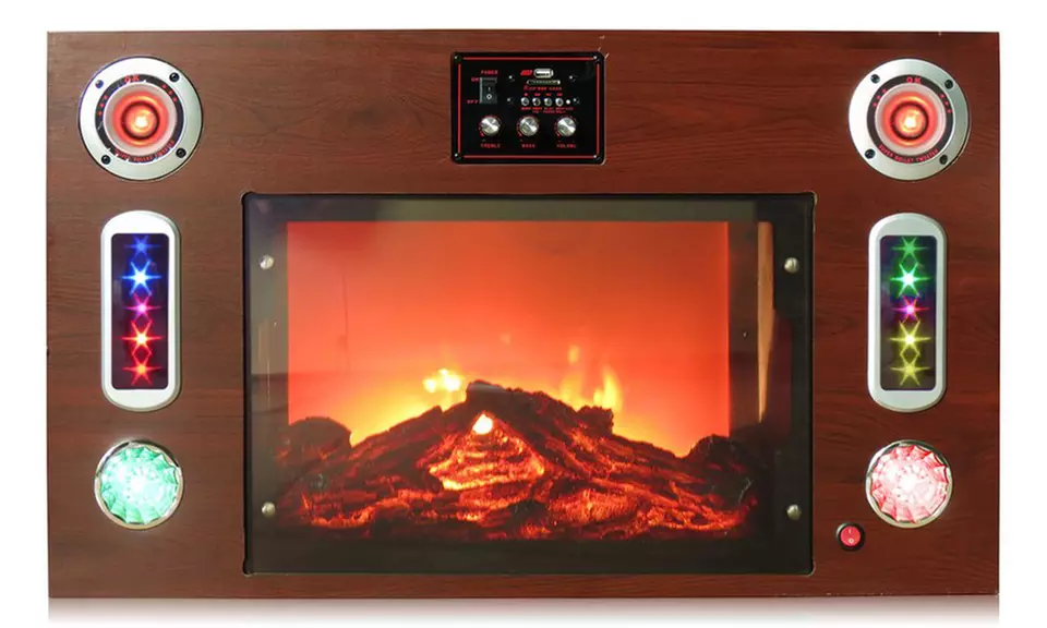 Technical Pro Faux Electric Fireplace Bluetooth Entertainment Center - Second Medium