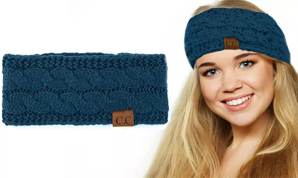 Women's Cable Knit Ear Warmer Headband - Winter Headwrap - Second Medium